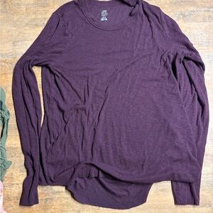 Aerie Maroon Long Sleeve Top